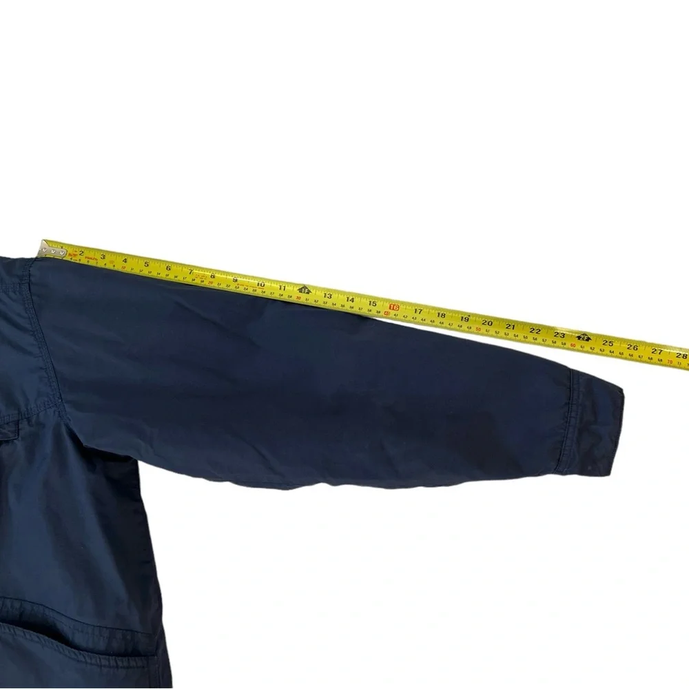 Nautica Jeans Heavy Warm Winter Coat Quilted Lining size Men’s Medium Navy Blue